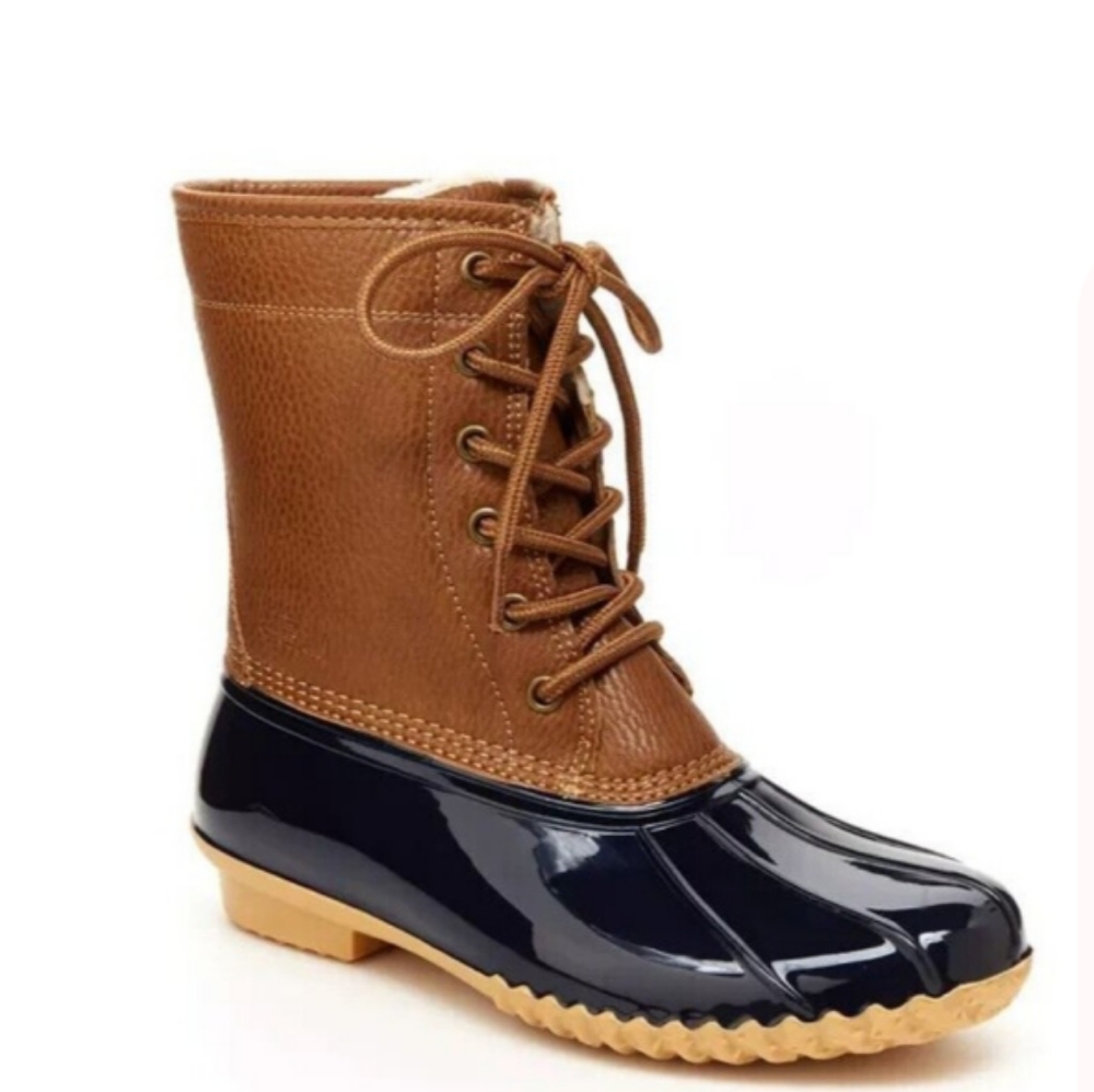 NEW JBU Boots Maplewood Waterproof Lace-up, Navy, 10M, Women